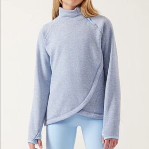 Athleta Girls Periwinkle Blue 1/4 zip pullover size XL/14
